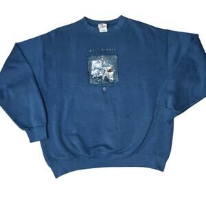 Vintage Disney Store disney Studios Winnie the Pooh Eeyore blue sweatshirt Med